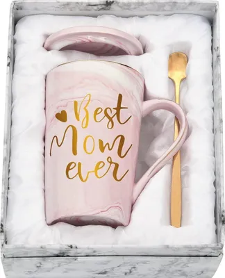 Image de Livole Best Mom Ever Tasse à café 14oz Boîte cadeau Maman Fête des mères Cadeaux de Noël