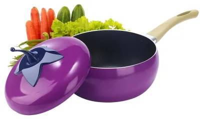 Image de Poêle de cuisson multifonctionnelle avec couvercle et revêtement antiadhésif