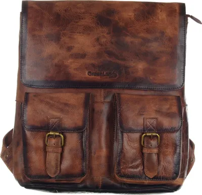 Produktbild von GreenLand Nature Leder Freizeitrucksack Rucksack MASCU & LINE Backpack Brown braun
