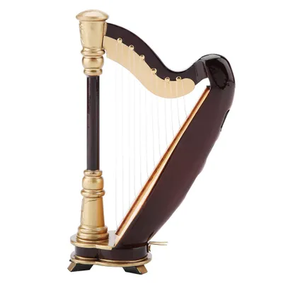 Produktbild von Holzinstrumente Ornamente, Musikmodell Miniatur Harfe, exquisit für Musiker Kinder