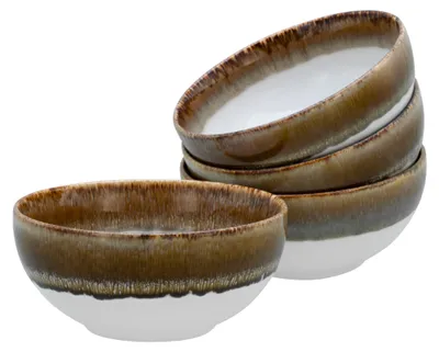 Produktbild von CreaTable, 21687, Cascade Braun, Buddha Bowl 4-tlg, Steinzeug