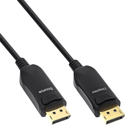 Produktbild von InLine® DisplayPort 1.4 AOC Kabel, 8K4K, schwarz, 70m