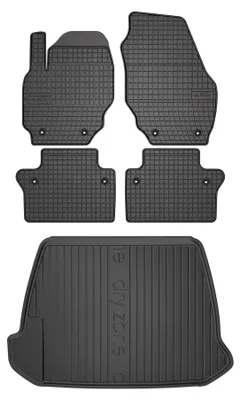 Imagen del producto de Alfombrillas de goma + bandeja de maletero para Volvo S60 II 2010-2018 (sedán) – juego de 5 piezas, , a medida – Wielganizator SolidPRO
