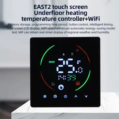 Zdjęcie produktu dla Inteligentny termostat do domu 16A Ogrzewanie elektryczne Tygodniowy programowalny regulator temperatury Wyświetlacz LCD Cyfrowa inteligentna ściana