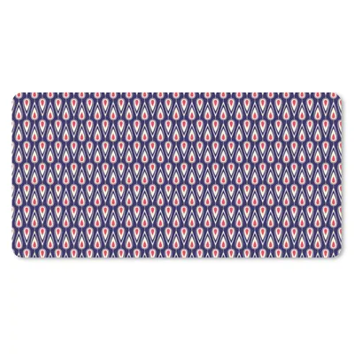 Obrázok produktu pre Podložka pod myš - Vzory - Vintage - modrá - červená - 80x40cm - Rohožka pod myš