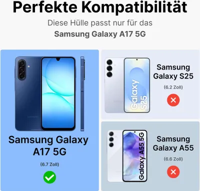Produktbild von Handy Tasche für Samsung Galaxy A17 / A26 Hülle Handyhülle Klapphülle Wallet Case in Rot