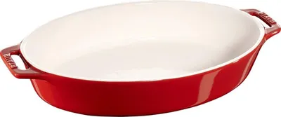 Zdjęcie produktu dla Staub Oval Ceramic Platter - 2.3 ltr  Red