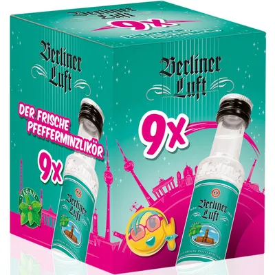 Produktbild von Berliner Luft Klarer Pfefferminzlikör 9 Miniaturen Berliner 180ml