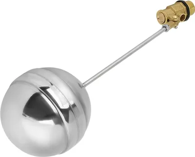 Imagen del producto de Sensor de agua con rosca macho de latón DN15 (G1/2), bola flotante de acero inoxidable y válvula