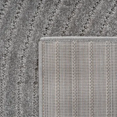 Produktbild von Outdoor Teppich wetterfest, Wohnzimmer, Schlafzimmer, Garten, Balkon, Kurzflor Hoch Tief,Waschbar Teppiche, Größe: 160 x 230 cm, Farbe: Silber-1