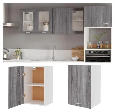 Produktbild von Hängeschrank Lyon in Grau Sonoma, 39,5 x 31 x 60 cm, Holzwerkstoff