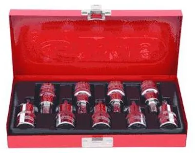 Image de KS TOOLS Jeu de douilles à embout 1/2" CHROMEplus Torx, 9 pces T20-T60 ( 918.1385 )