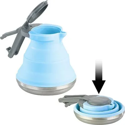 Image de Bouilloire pliable en silicone et acier inoxydable - 1,5 L