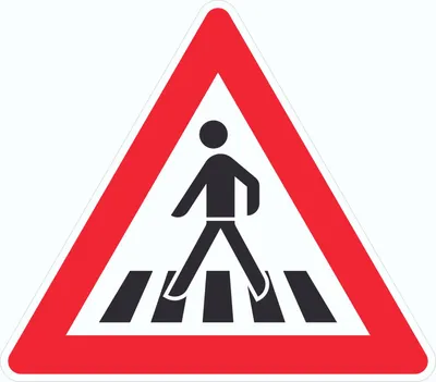 Produktbild von Aufkleber Dreieck Achtung Fußgängerüberweg Symbol D50mm