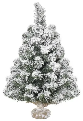 Productafbeelding van HOMCOM Mini kunstkerstboom, 60 cm, kunststof dennenboom met sneeuw