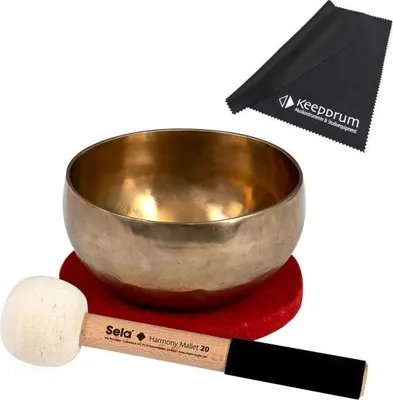 Produktbild von Sela Klangschale se261 Harmony 15 mit Schlägel und Mikrofasertuch