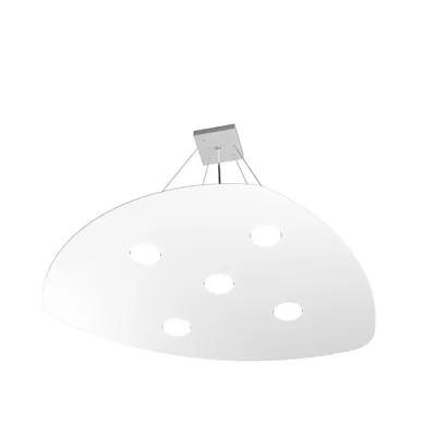 Image de Suspension Moderne Métal Blanc 5 Lumières Gx53