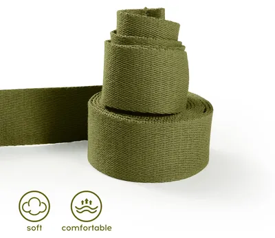 Imagen del producto de Correas de yoga con aro en D, ajustables, de 1,85 m o 2,5 m, fabricadas en algodón, para yoga y fisioterapia