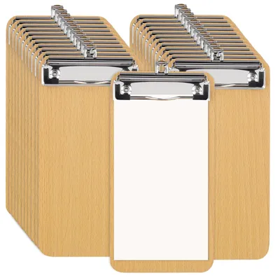 Productafbeelding van Solidchoice - Set van 24 Houten Clipboard A6 met Klem