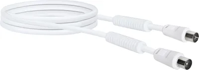 Produktbild von Schwaiger 1 m IEC Antennenkabel für Antenne, Receiver, TV - Zweiter Anschluss: 1 x IEC Antenna - Female - Abschirmung - Weiß