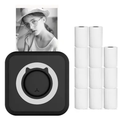 Produktbild von All-in-One-Fotodrucker,tragbarer Multifunktionsdrucker,kabelloser Sofort-Minidrucker,unterstuetzt BT-Verbindung für Smartphone mit 11 Papierrolle 57mm