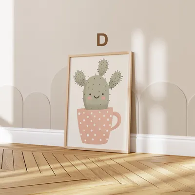 Produktbild von Boho Kinderzimmer Süß Minimal Aquarell Pferd Kaktus Sonne Regenbogen Poster · Kinderzimmer Bilder · Wand Deko · Kunst Druck · Deko Print ohne Rahmen · Motiv D · 70 × 100 cm