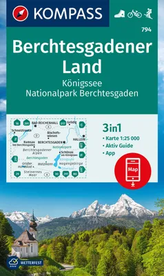 Produktbild von KOMPASS Wanderkarte 794 Berchtesgadener Land, Königssee, Nationalpark Berchtesgaden 1:25.000