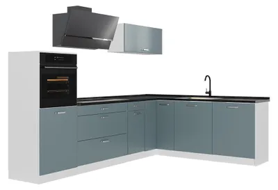 Obrázok produktu pre Rohová kuchyňa Vicco R-Line Modrošedá/biely 287 x cm antrasiitti työtaso, Model 67537