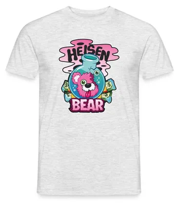 Produktbild von Spreadshirt Breaking Bad Heisenbear Pinker Teddybär Männer T-Shirt, 3XL, Grau meliert