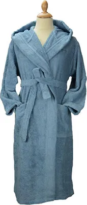 Produktbild von A&R 027.50 | Robezz® Organic Bathrob Bademantel Baumwolle - Farbe: Blue - Größe: XXL