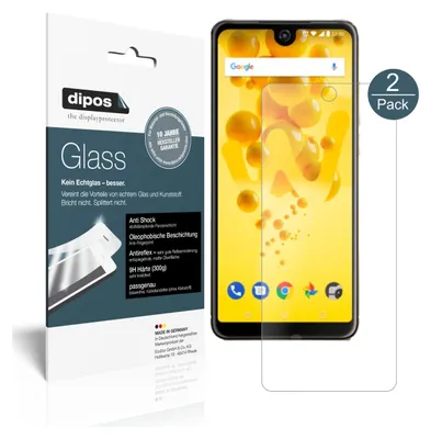 Produktbild von 2x Schutzfolie für Wiko View 2 Pro matt - Anti-Shock 9H Folie dipos Glass