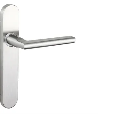 Produktbild von Lavuzo Türgriff Teramo Edelstahl mit abgerundetem Schild - Pro Set
