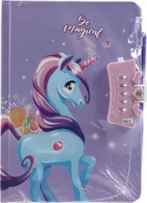 Produktbild von Einhorn Tagebuch mit Code B6 Notizbuch mit Stift Zahlenschloss Mädchen Geschenk