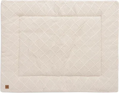 Produktbild von Jollein Check Knit Laufstallteppich - 75x95cm - Oatmeal | Jollein