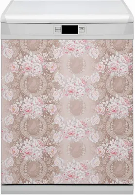 Produktbild von Dekorative Magnetmatte Küche Geschirrspüle 60x80 cm  Magnet für Spülmaschine  - Weiße Rosen