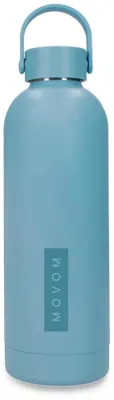 Edelstahl-Trinkflasche 500 ml, 7 x 23 cm, blau, doppelwandig