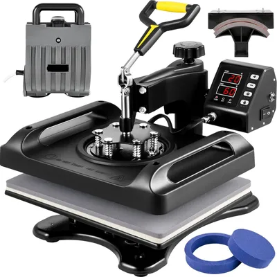 Produktbild von Wärmepresse 5-in-1 – Sublimationspresse – Tassenpresse – Textilpresse – Transferpresse – 360° Schwarz