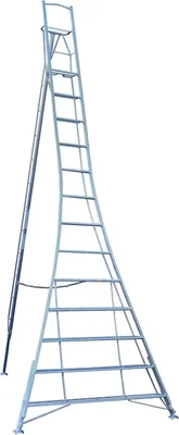 Produktbild von Garden Master® 3-Bein-Plattform-Dreibeinleiter, voll verstellbar | Gartenleiter | Automatische Verriegelungsclips | Rutschfeste Füße | Tragkraft: 150 kg | EN131- | 3 Schritte | 1,8 m