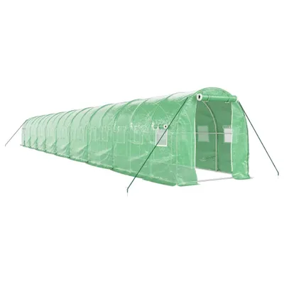 Image de Serre avec cadre en acier vert 36 m² 18x2x2 m