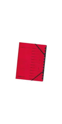 Produktbild von Herlitz Ordnungsmappe 10843324 DIN A4 12 Fächer Karton rot