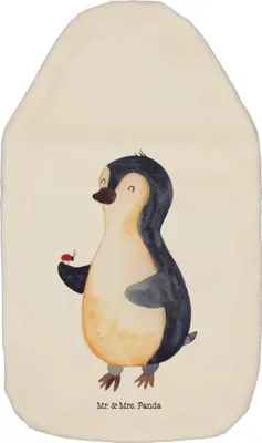 Produktbild von Mr. & Mrs. Panda Wärmflasche Pinguin Marienkäfer - Weiß - Geschenk, Freude, Wärmekissen, Flauschige, Kleine Wunder, Aufmerksam, warmwasserbeutel, Lebensfreude, Liebe