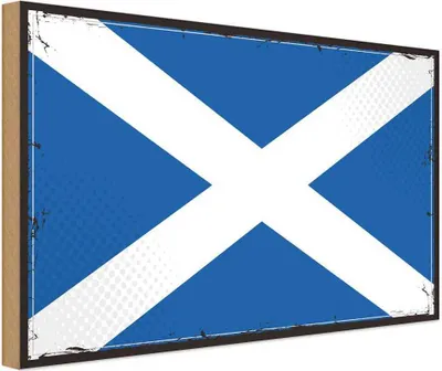 Produktbild von vianmo Holzschild 12x18 cm Schottlands Scotland Flagge Fahne Wappen