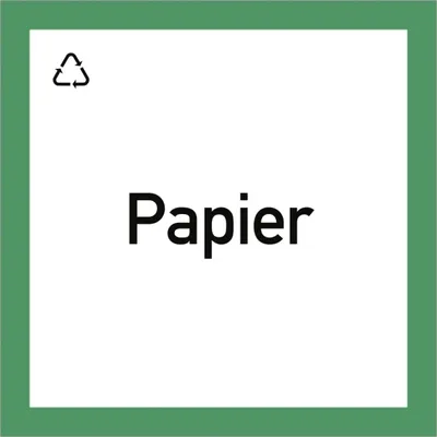 Produktbild von Dreifke® Wertstoffkennzeichnung "Papier", Kunststoff, 300x300 mm