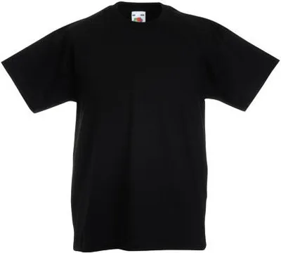 Produktbild von Fruit of the Loom - Kids Valueweight T - Black - 152