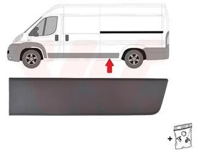 Produktbild von VAN WEZEL Seitenschutzleiste hinten links vor der Achse 4064415 für OPEL Movano C Kastenwagen (U9) für FIAT Ducato Kastenwagen (250, 290) Ducato Bus