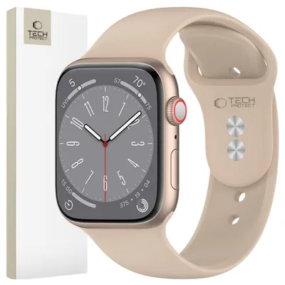 Obrázek produktu pro Tech-Protect Silikonové Hodinky Apple 4 / 5 / 6 / 7 / 8 / 9 / Se (38 / 40 / 41 Mm) Ořech