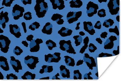 Produktbild von MuchoWow® Poster Tiermuster - Blau - Panther 180x120 cm - Fotoplakat