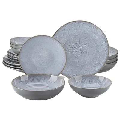 Produktbild von Steingut Geschirr Set, Elegantes Design, Robustes Keramikmaterial , 32 Stück