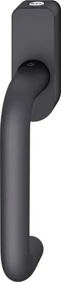 Produktbild von FSB Fenstergriff 34 1070 abschließbar ovale Rosette, Aluminium schwarz matt