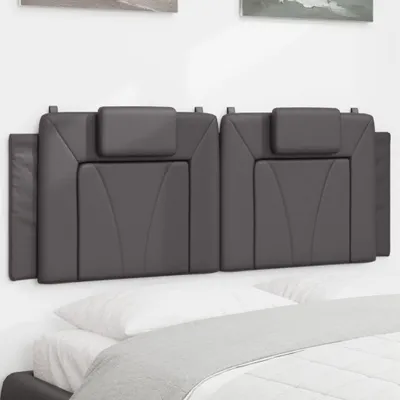 Produktbild von vidaXL Kopfteil-Kissen "Viana" Grau 140 cm Kunstleder